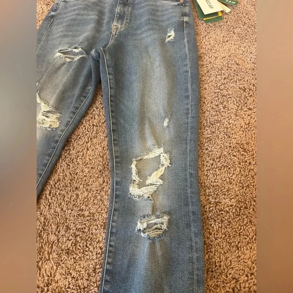 H&M High Waist Distressed Raw Hem Super Skinny Jeans Women’s Size 26 - Picture 4 of 9